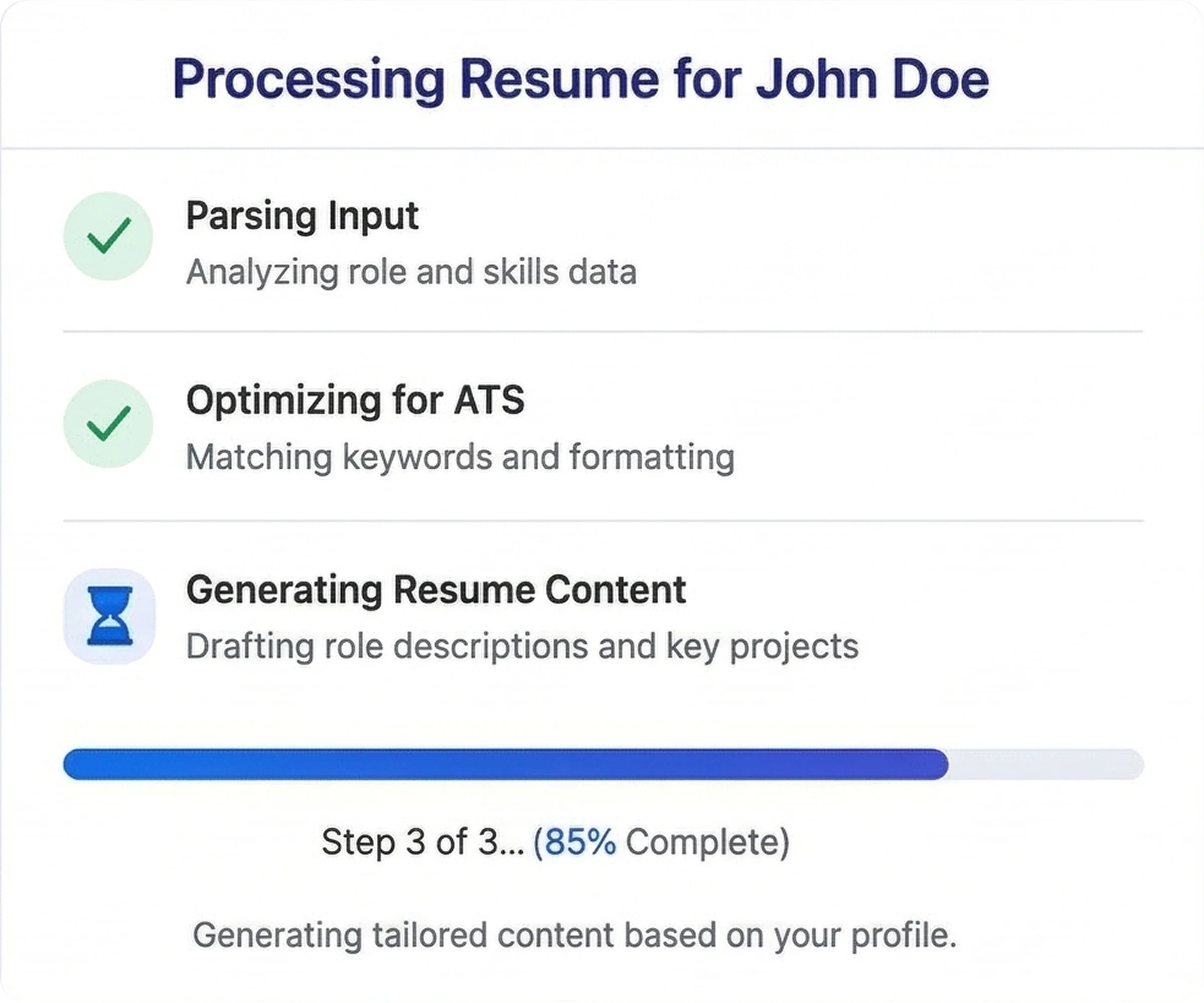ResumeCraft AI AI Processing