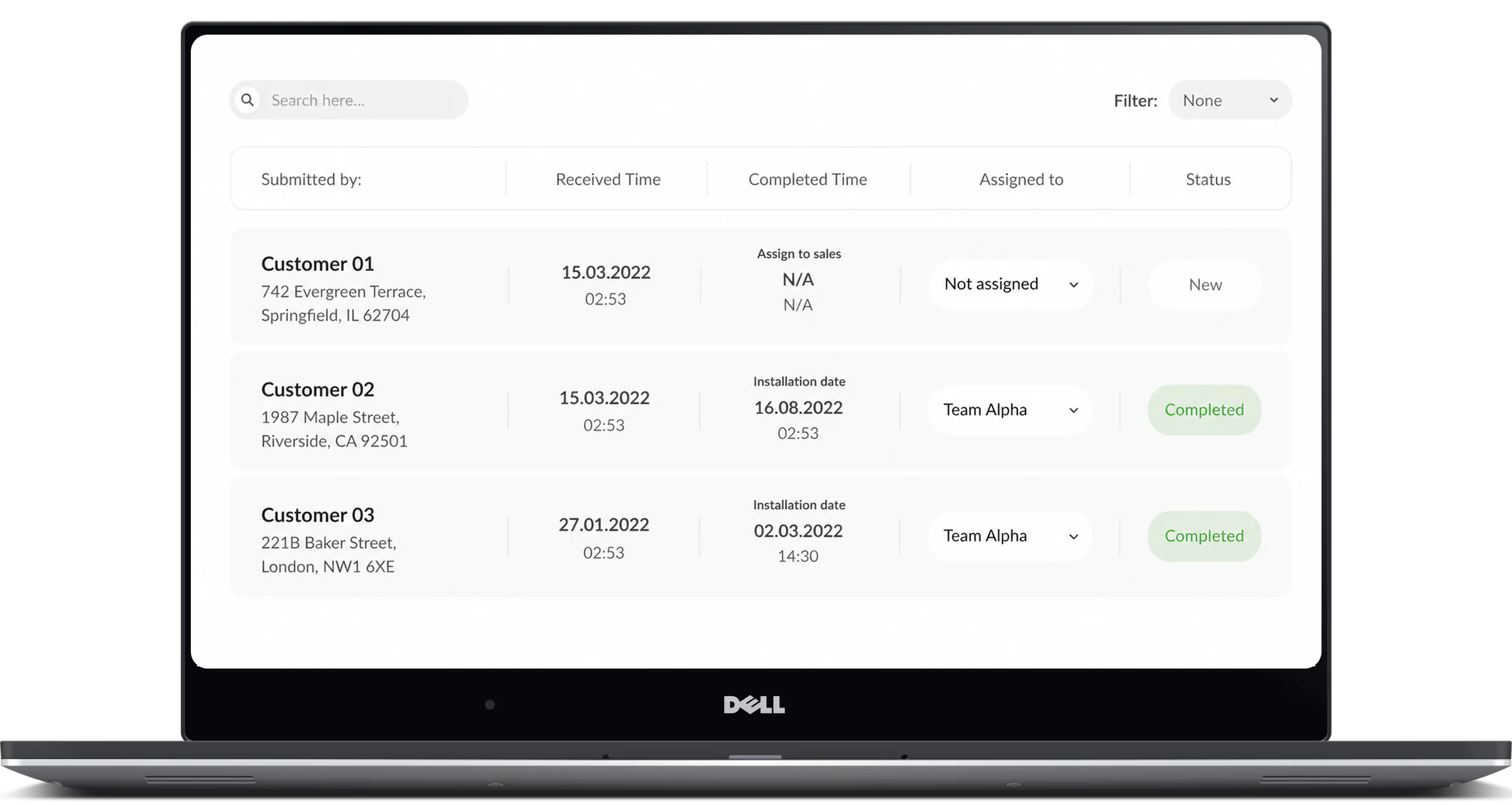 QuoteBuilder automated project creation and crew dashboards