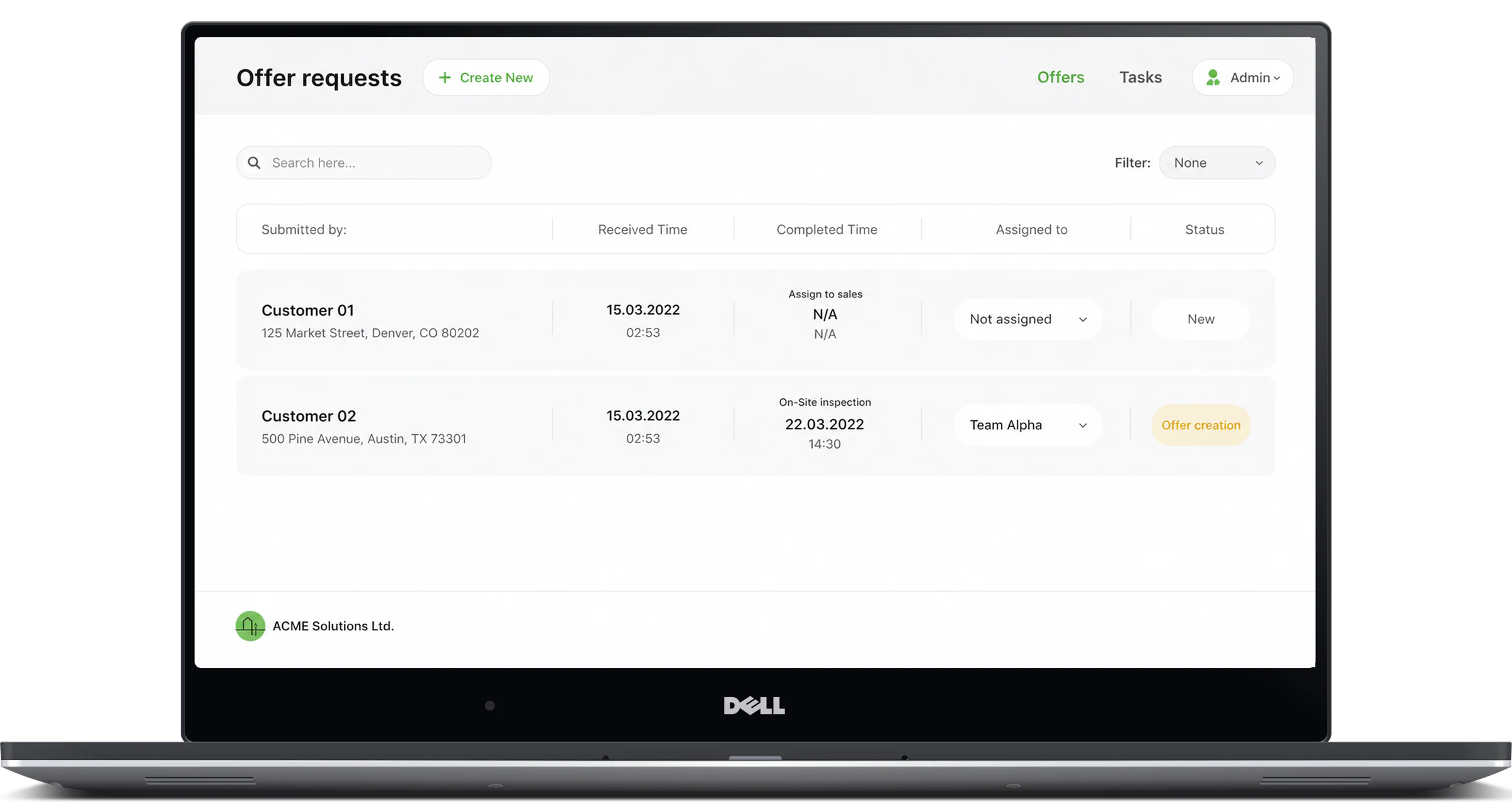 QuoteBuilder centralized lead intake and request handling