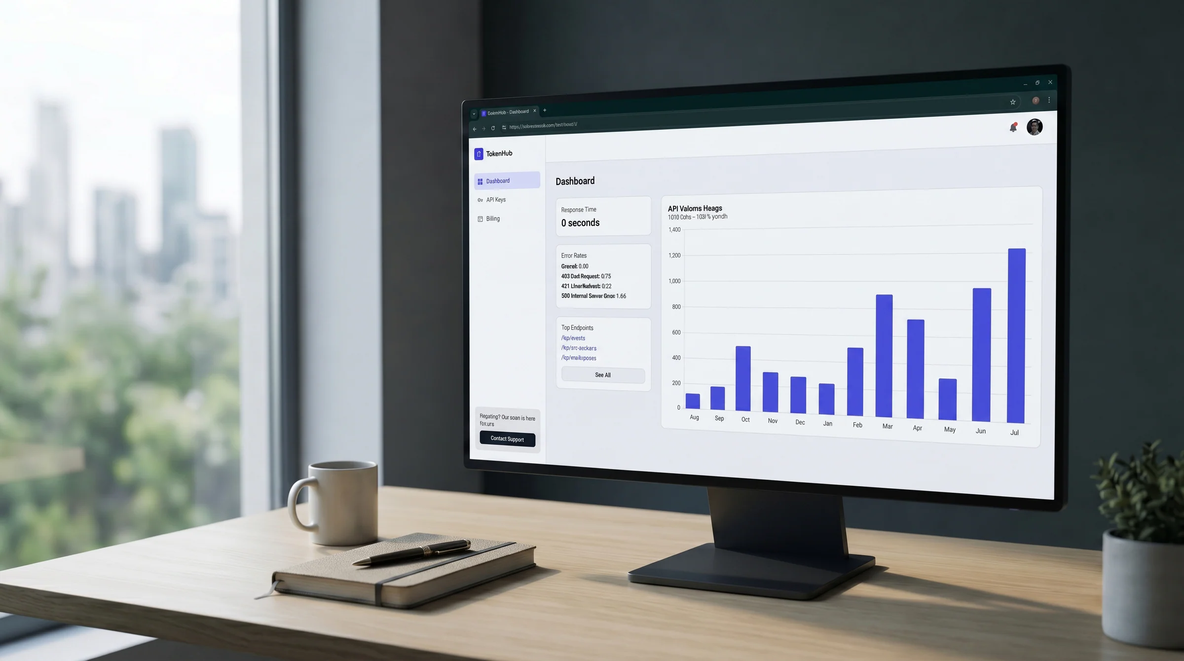 TokenDataHub dashboard hero screenshot
