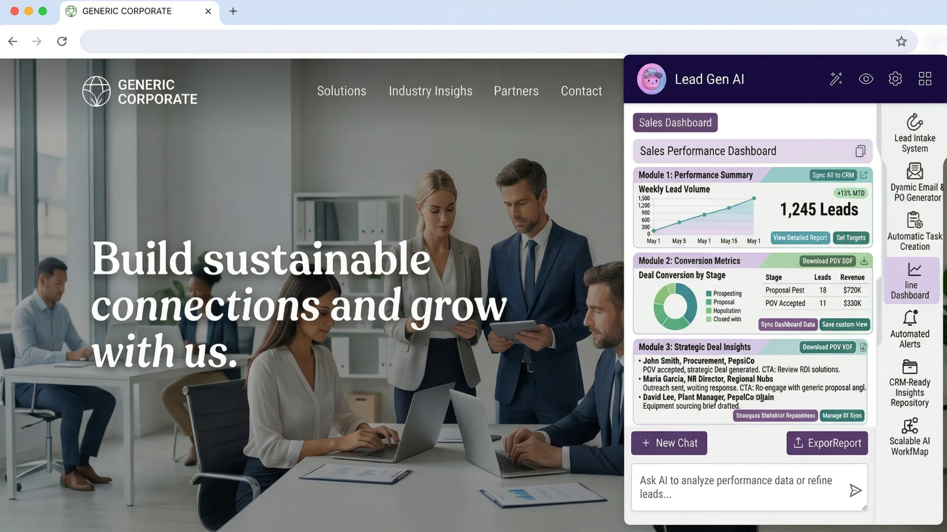 Sales intelligence dashboard